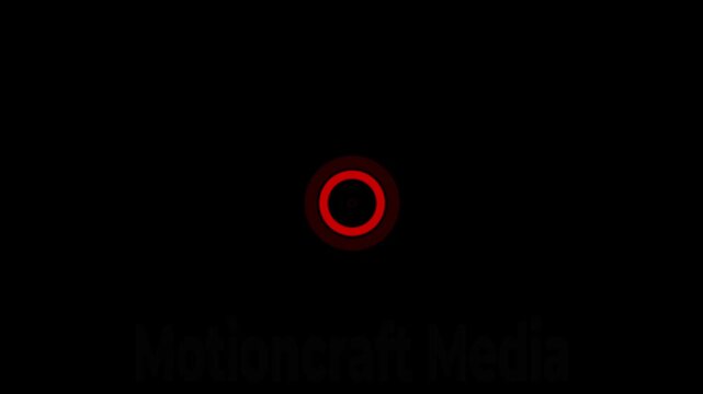Red Pulsing Circle Loading Animation | Futuristic Minimal Loop Motion Graphic | Minimal UI Preloader Loop