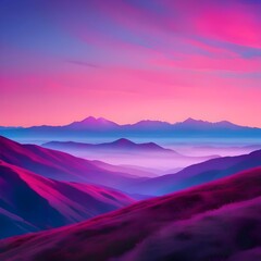 Majestic Massive Landscape with Neon Lights