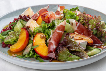 Ham and Nectarine Salad with Herbs and Balsamic Dressing