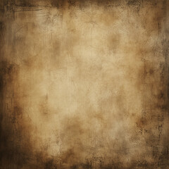 Obraz premium Vintage grunge brown parchment textured background aged rustic distressed weathered antique old paper overlay copy space artistic banner concept neutral rough artistic backdrop design