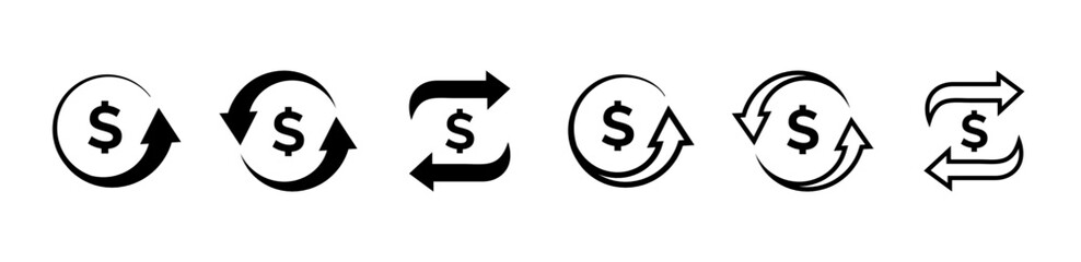 Dollar Currency Exchange icon. Exchange symbol. Vector