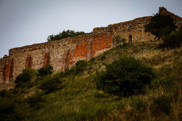 Hammershus Castle Ruins at Hammeren, Bornholm, Denmark