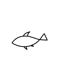Fish Line Icon 