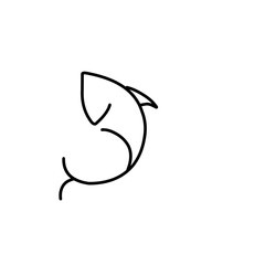 Fish Line Icon 