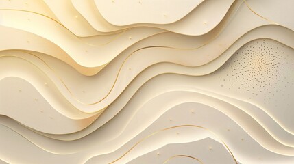 Obraz premium Elegant cream shade background with line golden elements