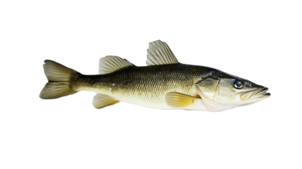 Walleye fresh water fish  png isolated on transparent background