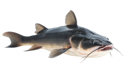 Catfish fresh water fish png isolated on transparent background