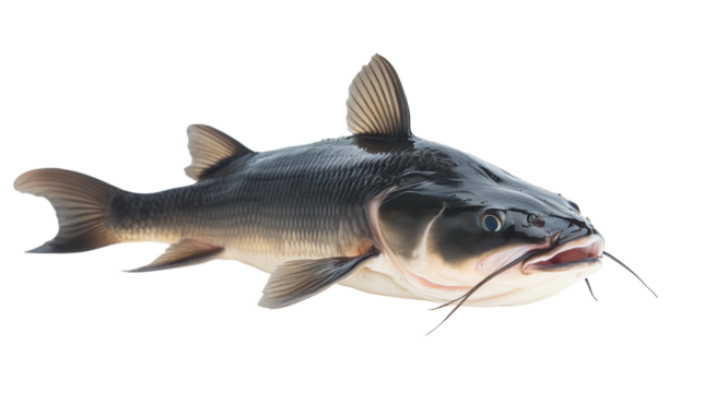 Catfish fresh water fish png isolated on transparent background