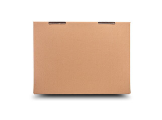 Cardboard box isolated on a white background.
