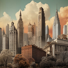 Architectural Fusion: Vintage Charm Meets Modern Skyscrapers