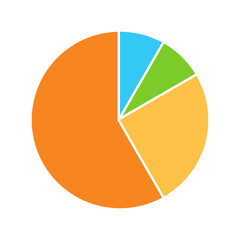 simple colorful pie chart vector illustration perfect for business needed isolated on a white background