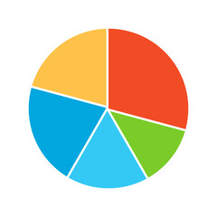 simple colorful pie chart vector illustration perfect for business needed isolated on a white background
