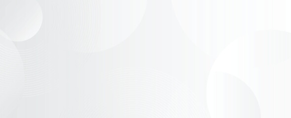White geometric abstract background overlap layer on bright space with lines effect decoration. Modern graphic design element circles style concept for banner, modern vector arts