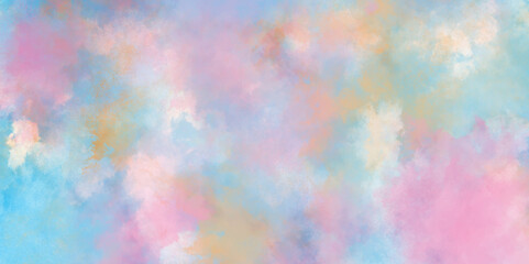 creating a calming and artistic colorful paint background, Fractal art background with multicolor creative design, Colorful watercolor splatter brush painted digital art painting on paper or canvas.