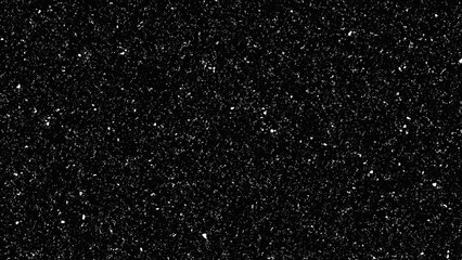 A transparent black distressed overlay background with tiny white particles scattered across it, creating an impression of stars or snowflakes in the night sky.