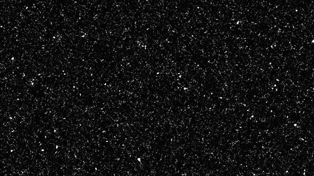 A transparent black distressed overlay background with tiny white particles scattered across it, creating an impression of stars or snowflakes in the night sky.