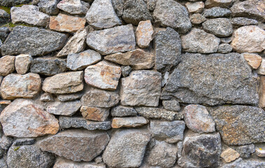 Natural Rustic Stone Wall Texture Patterns Intricate Varied Shapes Colors Rough Surface