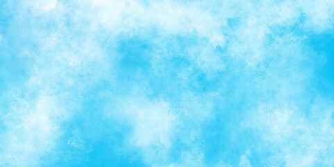 Soft and cloudy blue sky Watercolor background texture, cloudy and soft sky blue blurred and grainy Blue powder explosion, The sky blue texture clouds,  blue watercolor paper texture background.