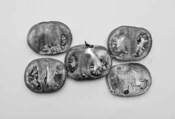 Slices of a fresh tomato 