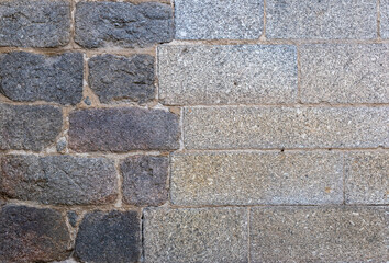 Textured Stone Wall Contrast Gray Brown Natural Design Patterns