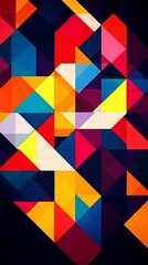 Fototapeta premium Abstract Geometric Pattern with Vibrant Colors.