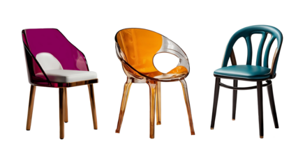 modern luxury restaurant or caf comfort chair. PNG Transparent background.