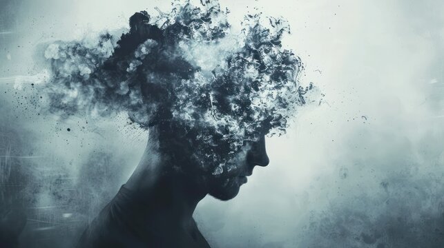 Mental illnesses like depression anxiety bipolar disorder and schizophrenia. Concept Depression, Anxiety, Bipolar Disorder, Schizophrenia, Mental Health Awareness