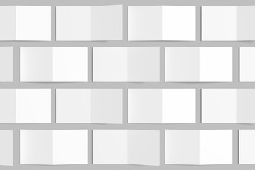 Square Bifold Brochure or invitation mock up isolated