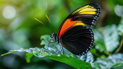 Obraz premium colourful butterfly closeup wallpaper