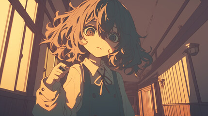 ホラー風の女性