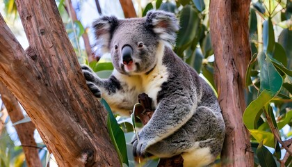 Obraz premium A close up of a Koala Bear in a tree