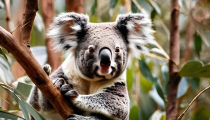 Fototapeta premium A close up of a Koala Bear in a tree