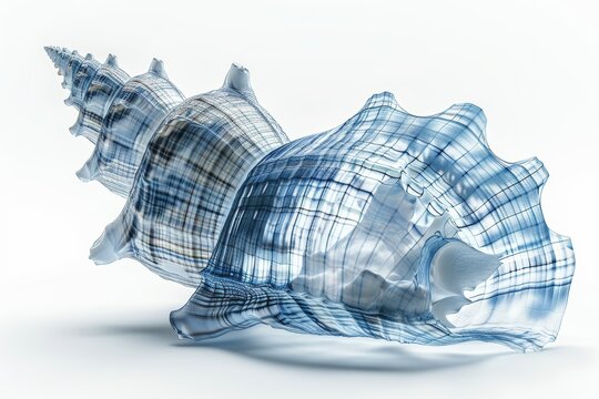 X-ray of a seashell, showcasing its hidden chambers and patterns