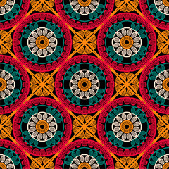 Pattern with crochet granny square wallpaper handmade decorative art design print 