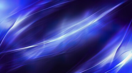 Fototapeta premium Abstract blue background with smooth curved lines, featuring a gradient from deep to light shades. The design emphasizes a wave-like curve, symbolizing fluidity and movement. This elegant and minimali