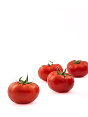 Tomatoes on white background. Isolated tomatoes on white background.