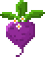 Fototapeta premium pixel art UI fruit vector retro game asset