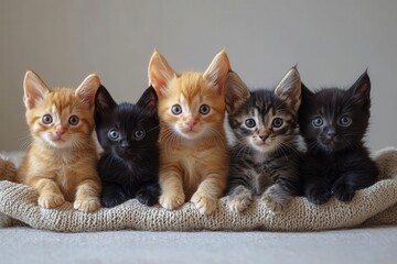 adorable puppies and kittens arranged in playful composition white background various breeds and colors perfect for social media banner or website header