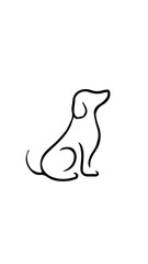perro silueta vector