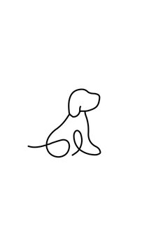 perro silueta vector