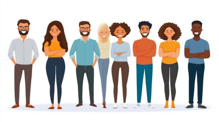 Obraz premium Group Of People,Diversity, isolated,Illustration