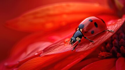 Obraz premium ladybug close up wallpaper