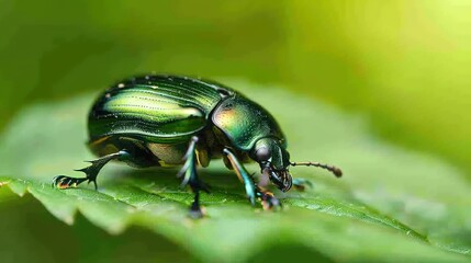 Shiny beetle close up wallpaper
