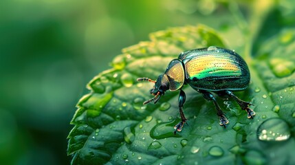Shiny beetle close up wallpaper