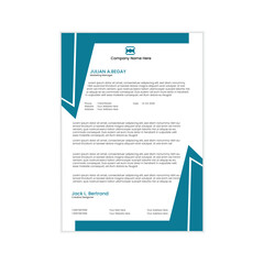 modern business letterhead in abstract design