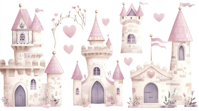Fairytale Castles Set.