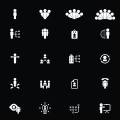 Universal business management and human resources icon set. Universal icons for web and mobile. Vector.