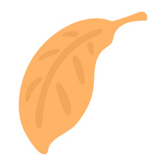 葉脈ある橙色の葉っぱイラスト⭐︎PNG