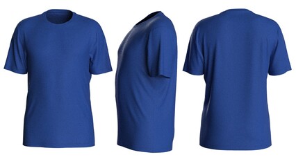 Plain color man t shirt design with isolated background for mockup design with round neck