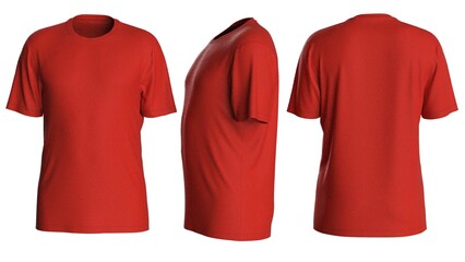 Plain color man t shirt design with isolated background for mockup design with round neck